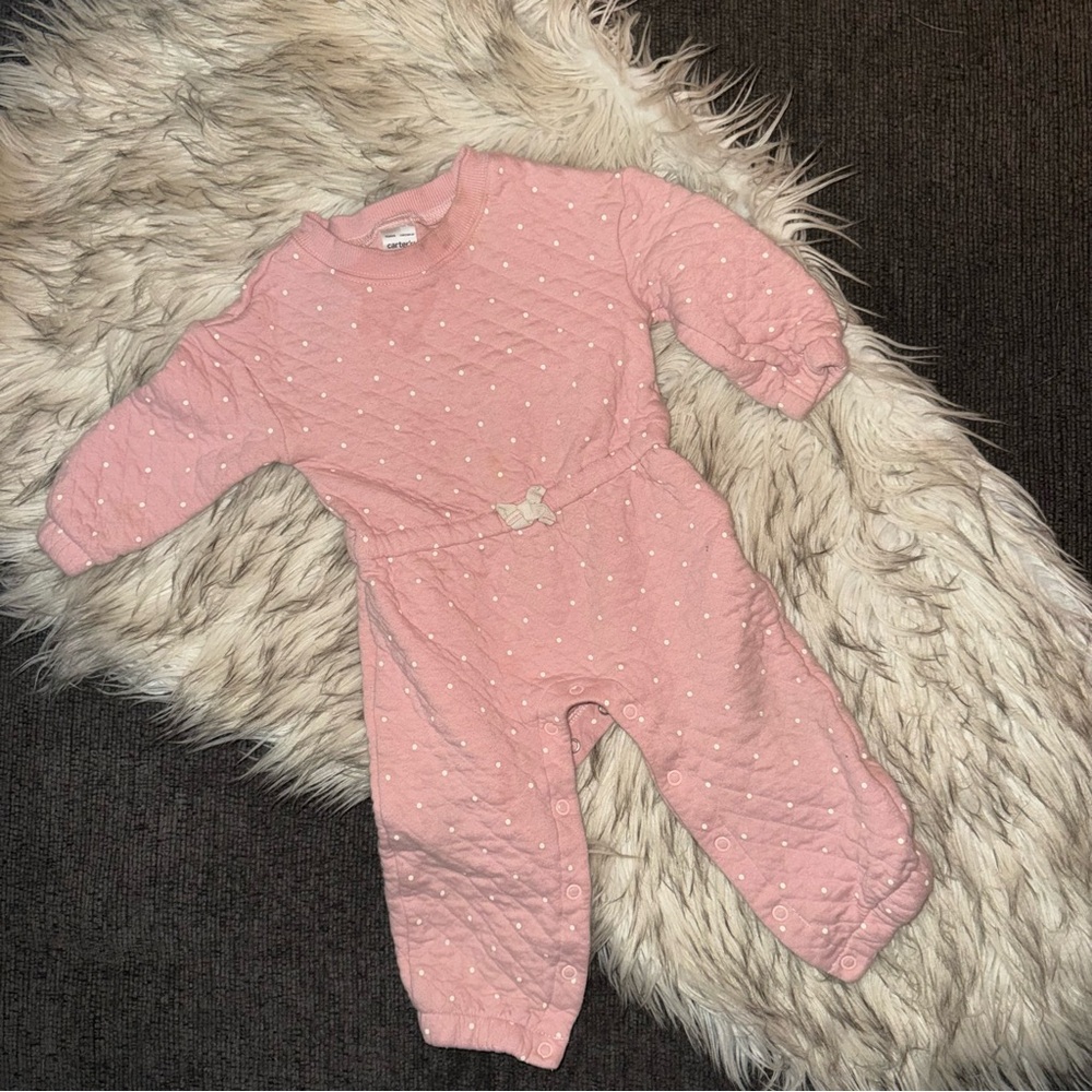 Carter's Pink Quilted Footie